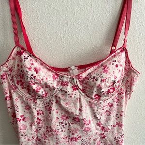 Y2K Pink Floral Slip Dress Hugo Buscati